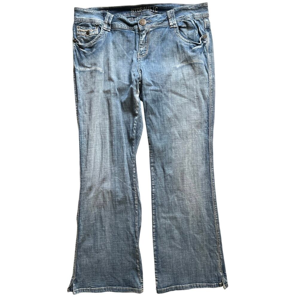 Hydraulic Jeans Women 18 Light Blue Bootcut Low Rise Y2K Western